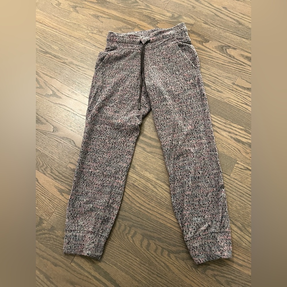 Lululemon Warm Down Joggers, Rainbow Confetti, Size 2
